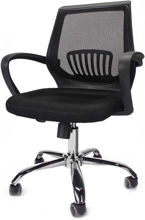 Thinkingbuy Adjustable Mid-Back Mesh Swivel Task Chair with Mesh Padded Seat Arm Rest