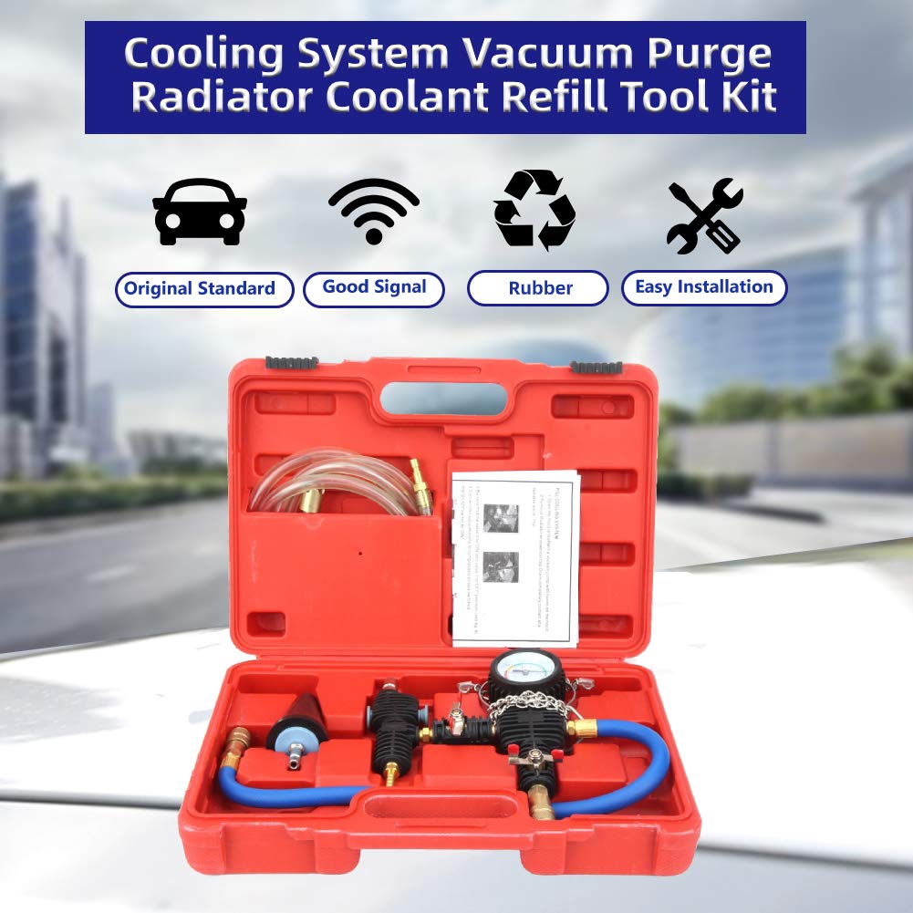 Coolant Vacuum Refill Kit, Qiilu Coolant System Refiller Kit Vacuum