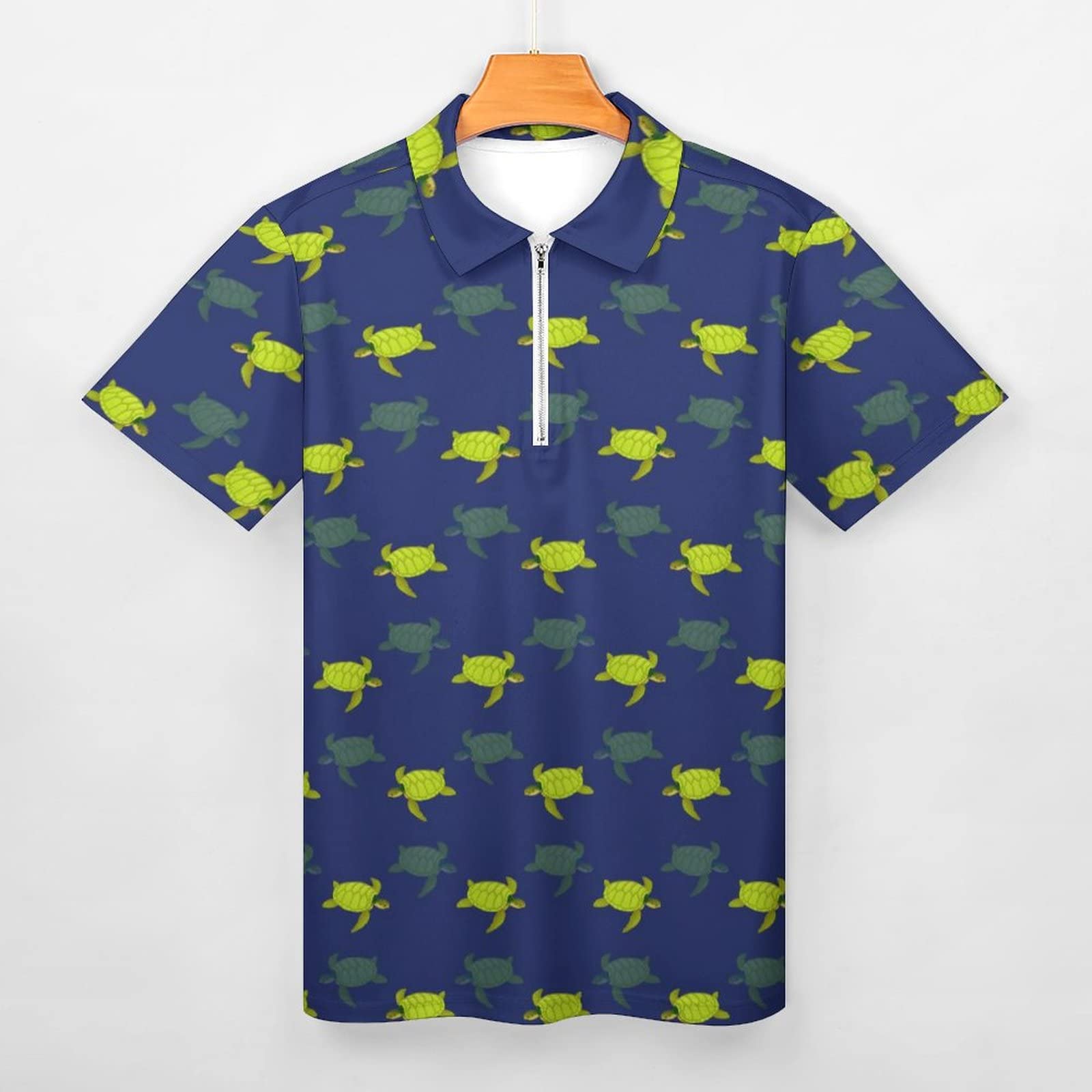 Sea Turtle Pattern Men's Polo Shirts Zip Short Sleeve Print Slim Fit Golf  Shirt Casual Pullover T Shirt Tops S : Amazon.ca: Clothing, Shoes \u0026  Accessories