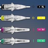 Vista 3 de BIGWASP 50pcs Surtido Cartucho Desechable Agujas Tatuaje Redondo Liner Mixto 3RL 5RL 7RL 9RL 11RL (50pcs #10 Bugpin RL)
