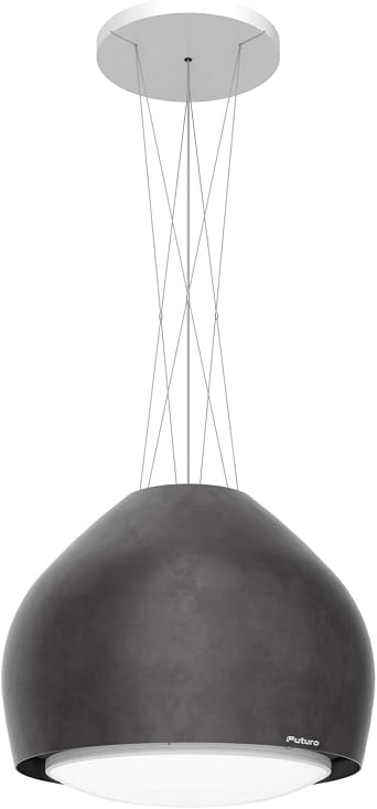 Futuro Futuro Island Mount DUCTLESS ONLY Range Hood 21" 940-CFM | Dome Iron | Iron Steel Vent Hood | Modern Italian Exhaust Hood | LED, Ultra-Quiet with Blower