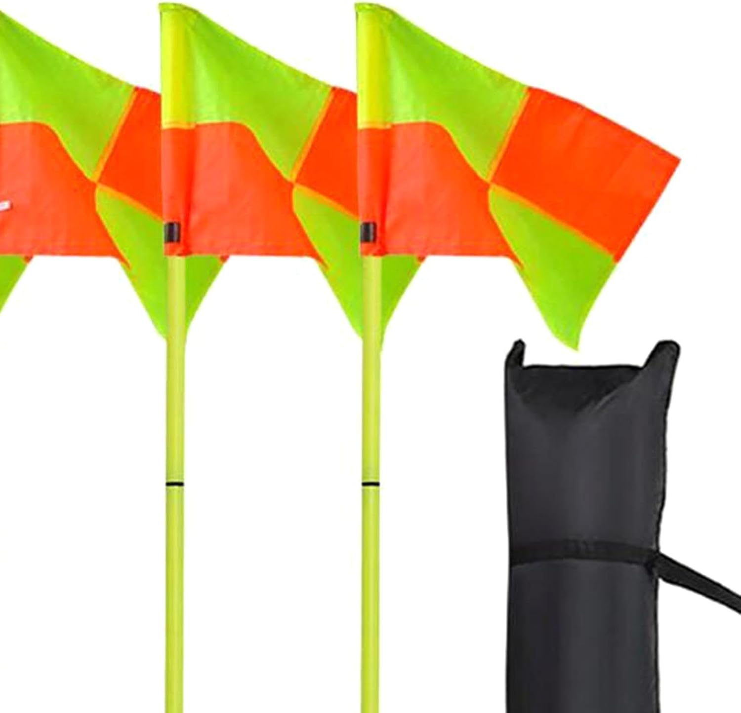 kowaku Soccer Corner Flags Replacement Soccer Training Poles Beginner Equipment Football Field Corner Flags for Sports Competitions