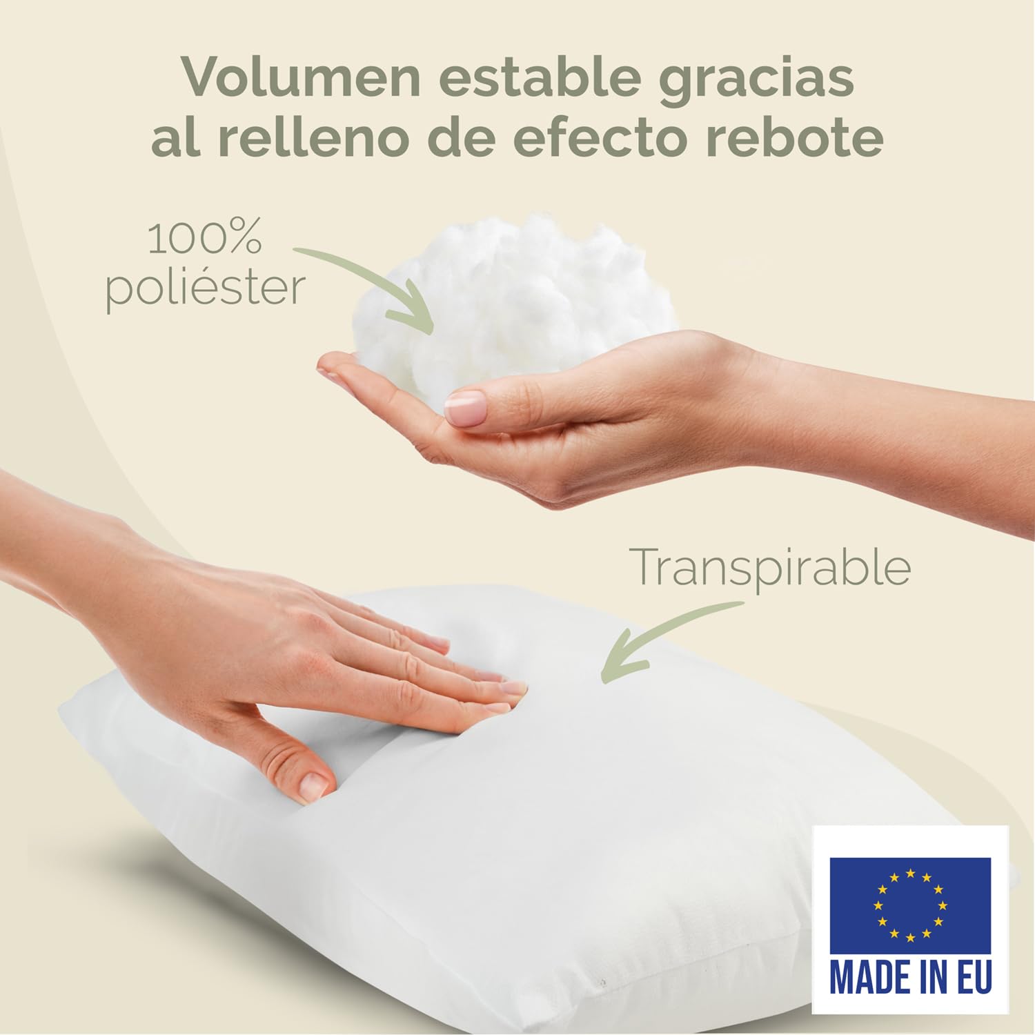 Blumtal Relleno cojin 40x40 cm - Relleno para Cojines 40x40 cm Certificado Oeko-Tex - Relleno de Cojines 40x40 de poliéster - Relleno Cojines 40x40 Lavable - Relleno cojin 40 x 40 - Relleno Almohada