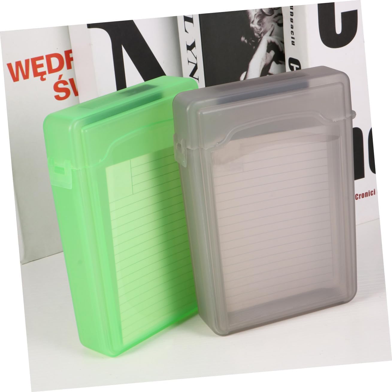 SHOWERORO 5pcs Portable Hard Drive Storage Case Durable Protection Box with Snap Lock Design for Digital Accessories Organization Mixed Colors
