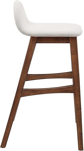 Miniatura 4 de Modway EEI-6553-HEI Juno Taburete de bar de madera, juego de 2, tela marfil