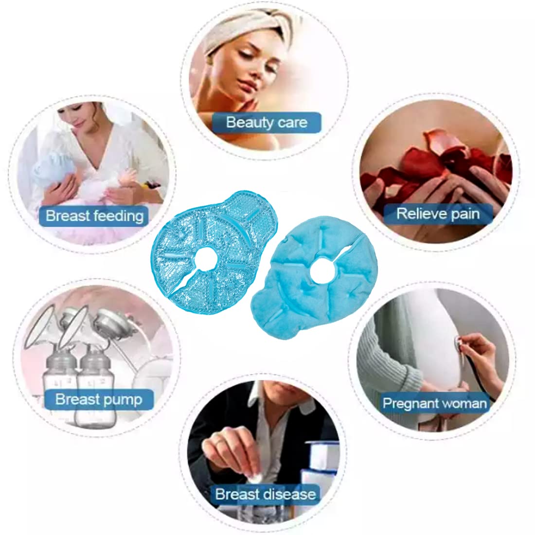 Paquetes de hielo reutilizables para el pecho, paquete de terapia de senos, esenciales para la lactancia, alivio de la lactancia, aumento de hinchazón, mastitis, recuperación de mastectomía, paquete