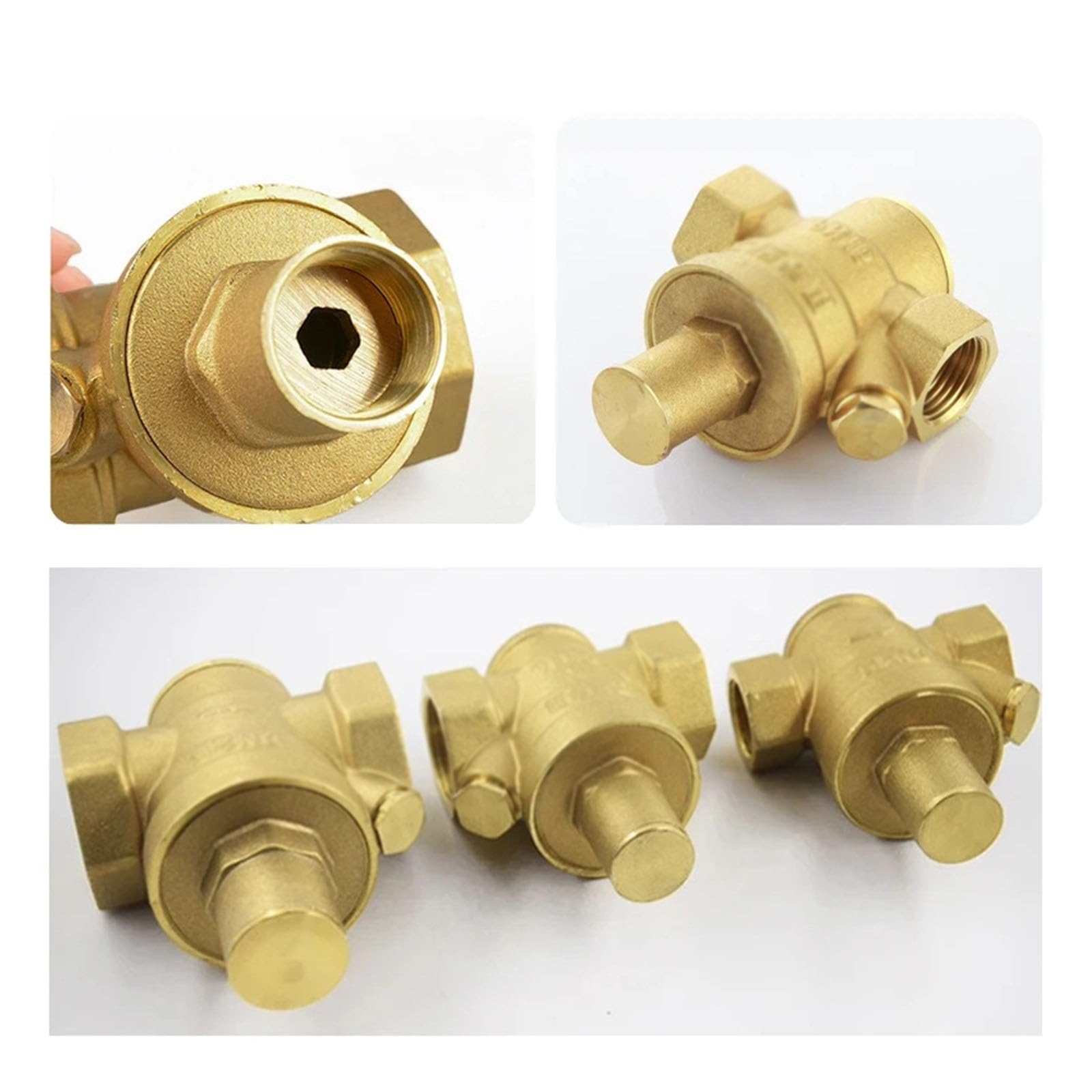 Elektromagnetyczny 1/2“ 3/4” 1“ 2” Mosiężny zawór regulujący ciśnienie DN15 DN20 DN25 Regulowany regulator nadmiarowy z manometrem Zawór(1-1/2")
