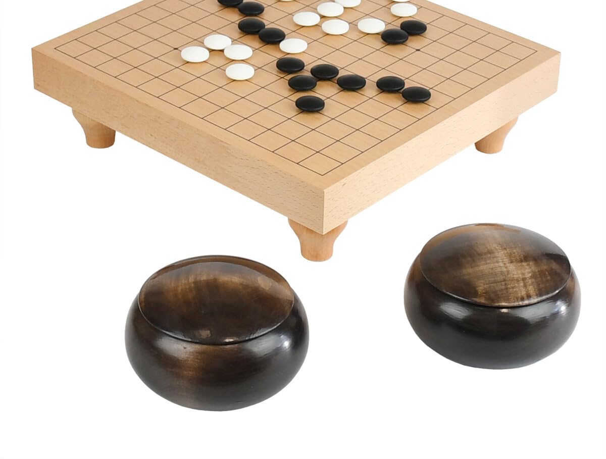 13 x 13 Go Table Set with 8mm Stones and Dark Bowls