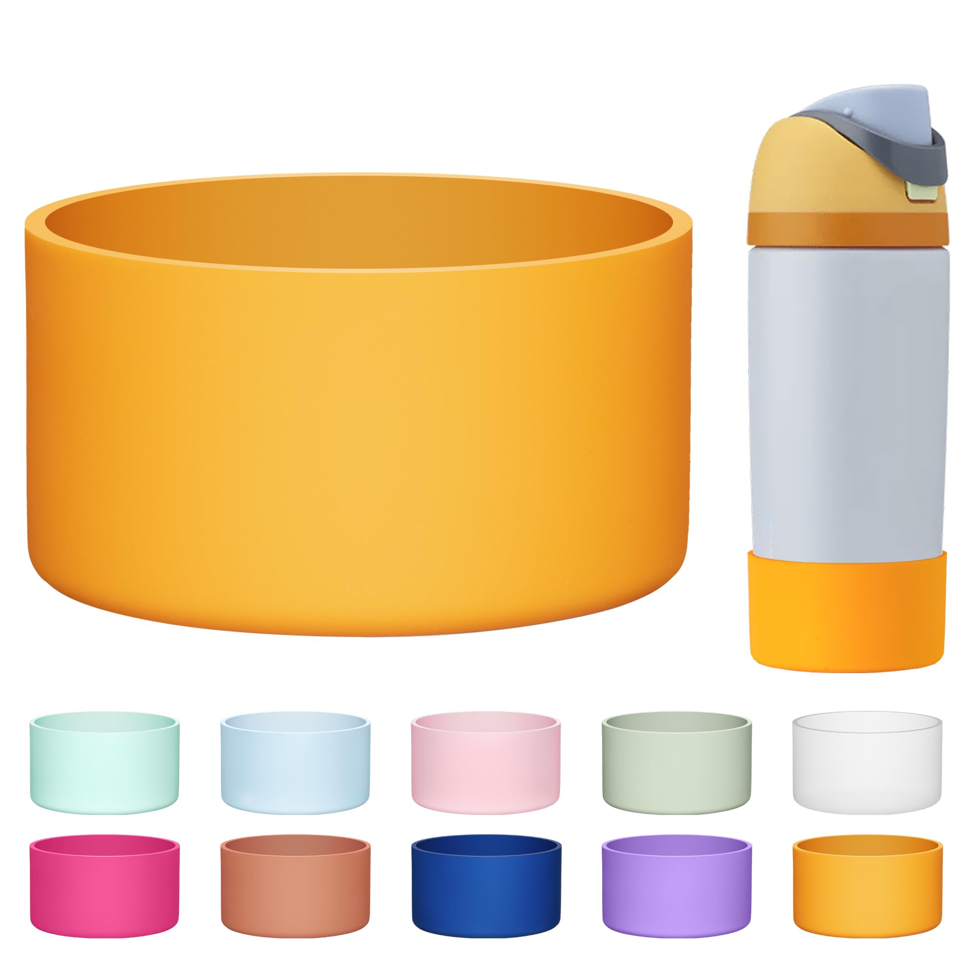 Diumepo Silicone Boot for Owala 16oz Water Bottle, Anti-Slip Protective Sleeve Bottom Bumper Protector for Owala Kids and FreeSip 16 oz Water Bottle,