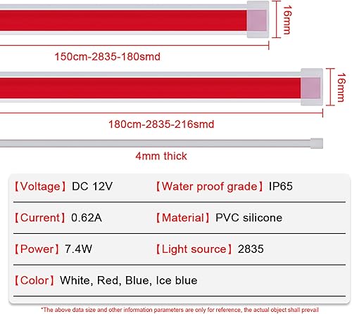 Miniatura 3 de Tira de luz LED para capó de coche, 71 pulgadas, luz amarilla, flexible, para correr durante el día, inicia la luz de escaneo para automóviles,