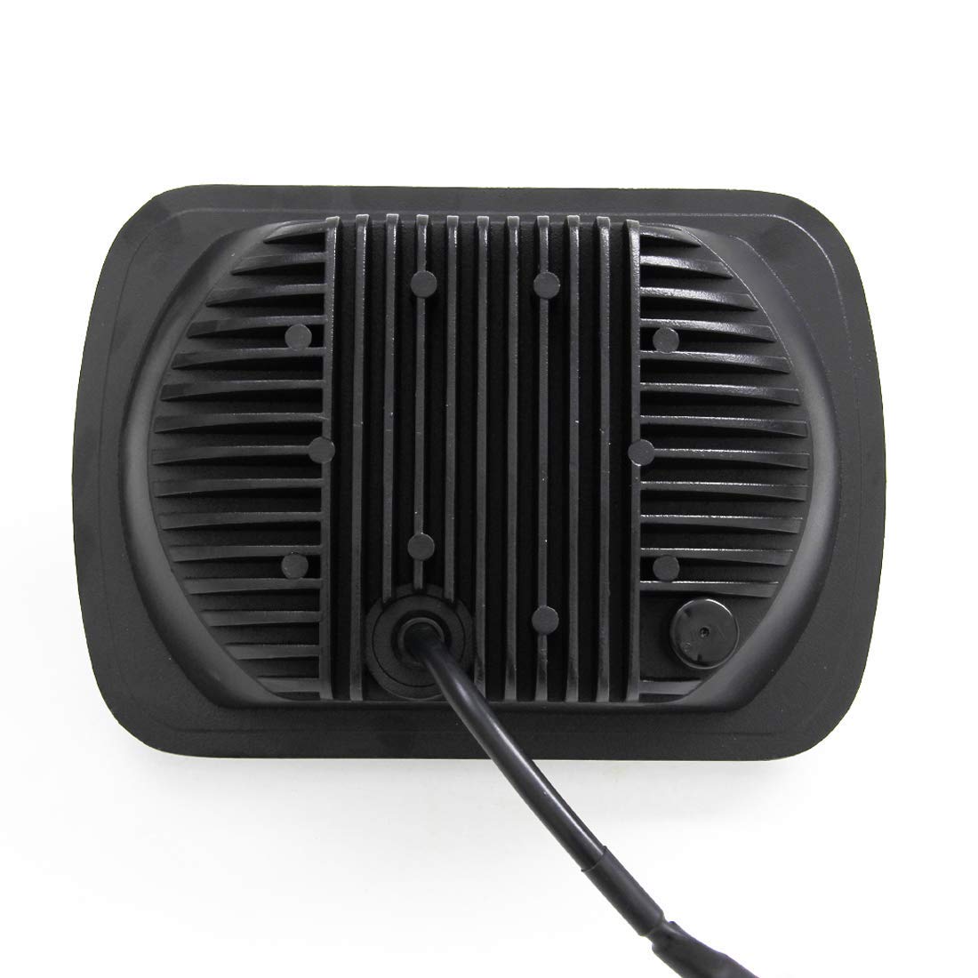 AUXTINGS LED Scheinwerfer, 12,7 x 17,8 cm, 17,8 x 15,2 cm rechteckig Schwarz mit DRL für Wrangler YJ Cherokee XJ H6054 H6054LL 69822 6052 6053(7x6 inch 105)