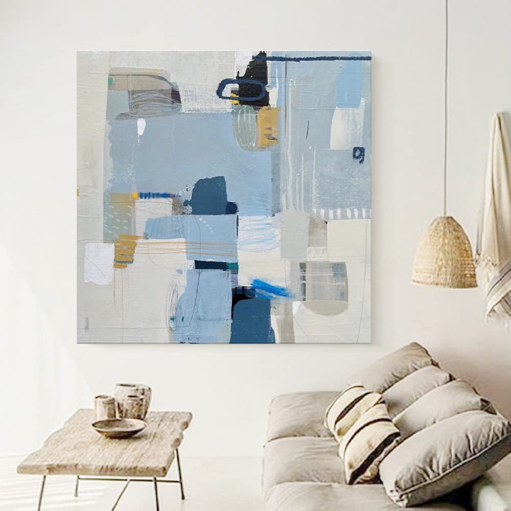 Peinture à l'huile abstraite faite main pour infuser de la sérénité dans votre maison