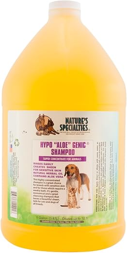 Nature's Specialties Hypoallergenic Ultra Concentrated Aloe Dog Shampoo for Pets, Makes up to 32 Gallons, Natural Choice f...