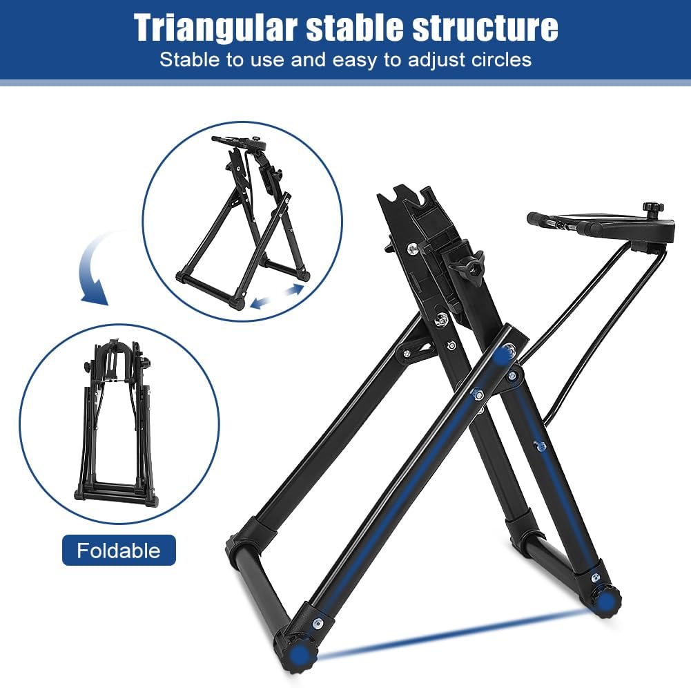 Truing Stand,Spoke Wrench,Bike Wheel Truing Stand,Wheel Truing Stand,Bicycle wheel truing stand,Bicycle Wheel Maintenance Foldable Home Mechanic Truing Stand for 3.9inch Front / 5.3inch Back Flower