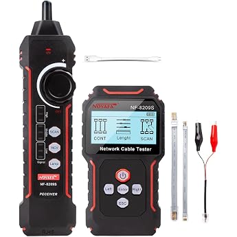 NOYAFA NF-8209S Upgrade Advanced Network Cable Tester with PoE Cable Length Test Port Flashing Multifunctional Anti Interference Scanning Modes Wire Tracker