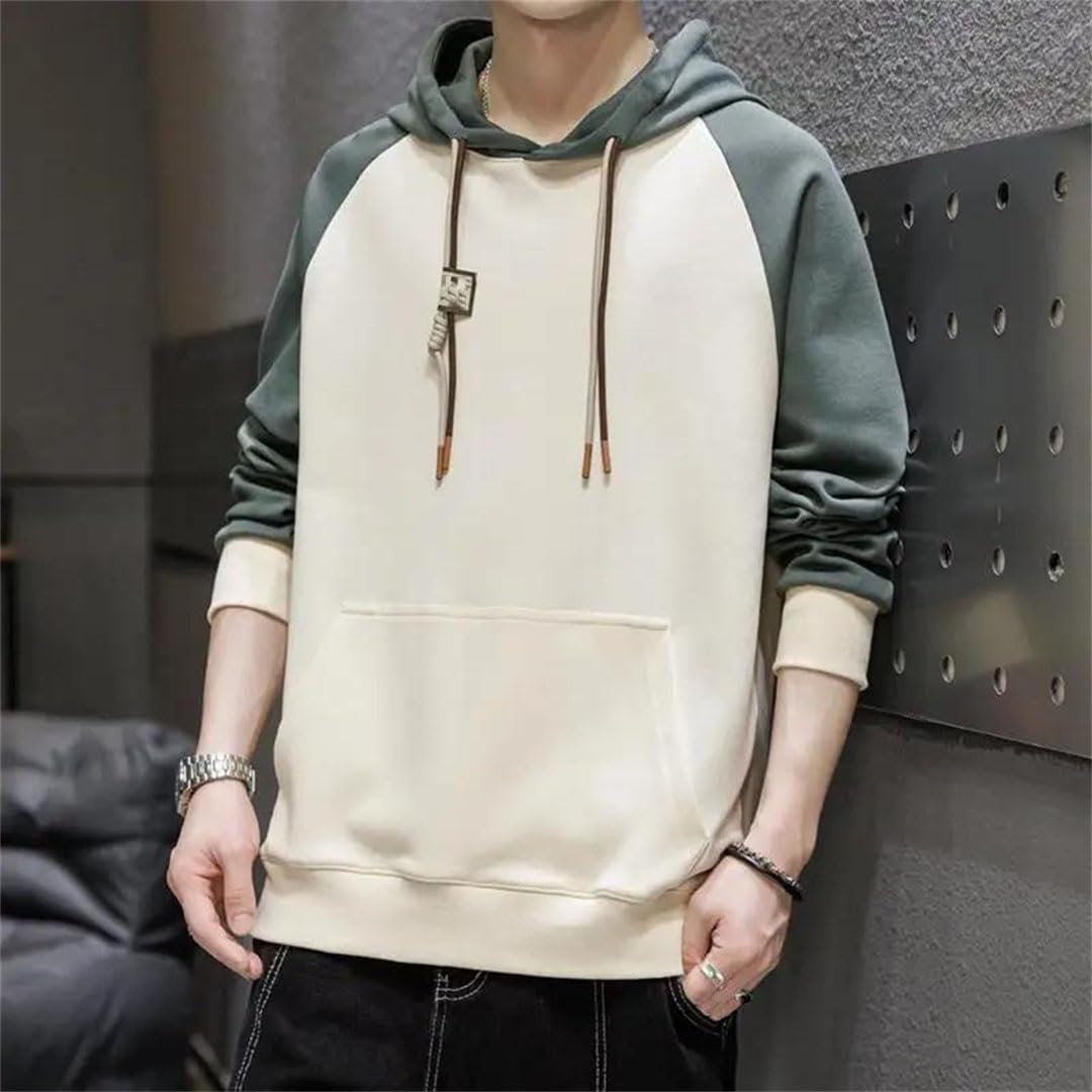Felpe con cappuccio da uomo patchwork abbigliamento moda hip hop felpe con cappuccio pullover top con cappuccio
