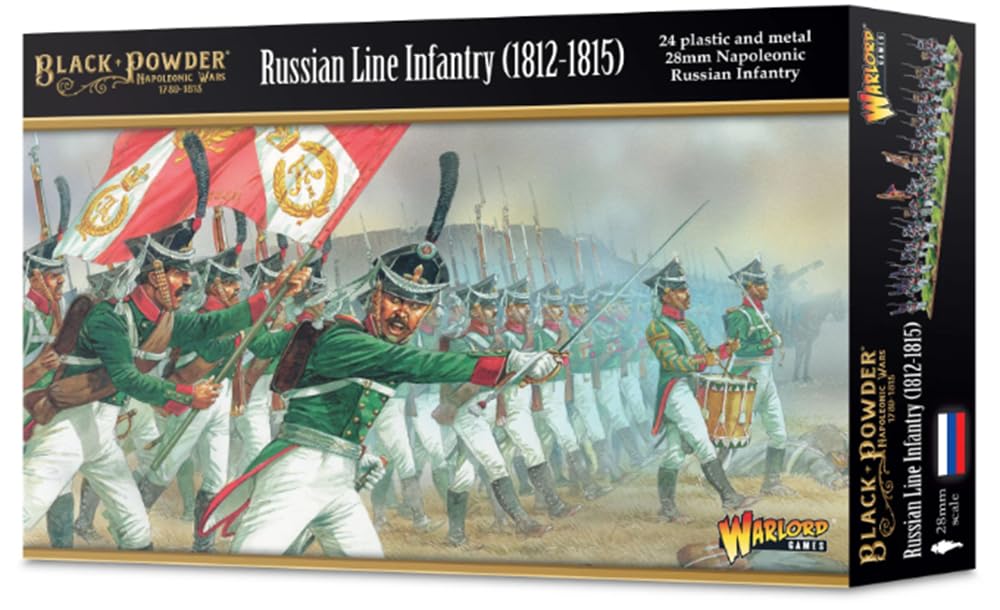 Warlord Games Russian Line Infantry 1812-1815 - 28mm Scale Plastic Miniatures for Black Powder Highly Detailed Napoleonic Era for Table-top Wargaming