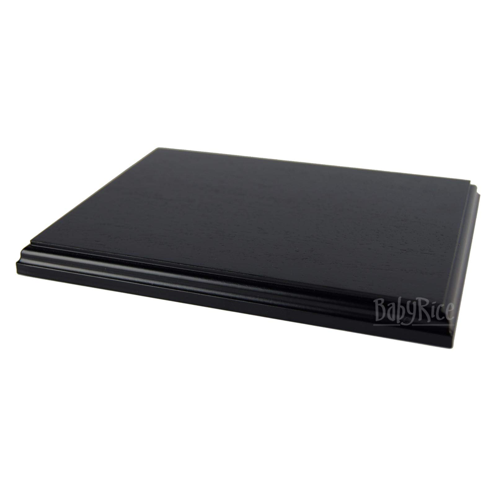 BabyRice 6x8” Black Display Plinth Base for Ornament, Trophy, Award, Castings