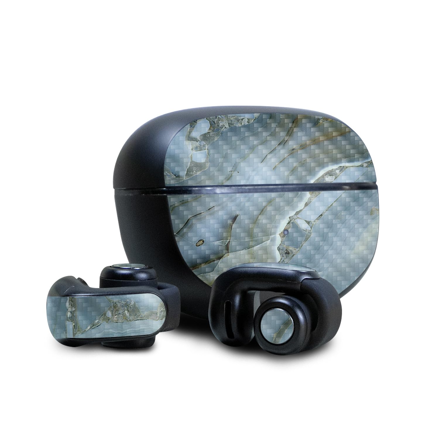 Carbon Fiber Skin Compatible with Bose Ultra Open Earbuds - Crystal Rock - Premium 3M Vinyl Protective Wrap Decal Cover - Easy to Apply | Crafted in The USA by MightySkins