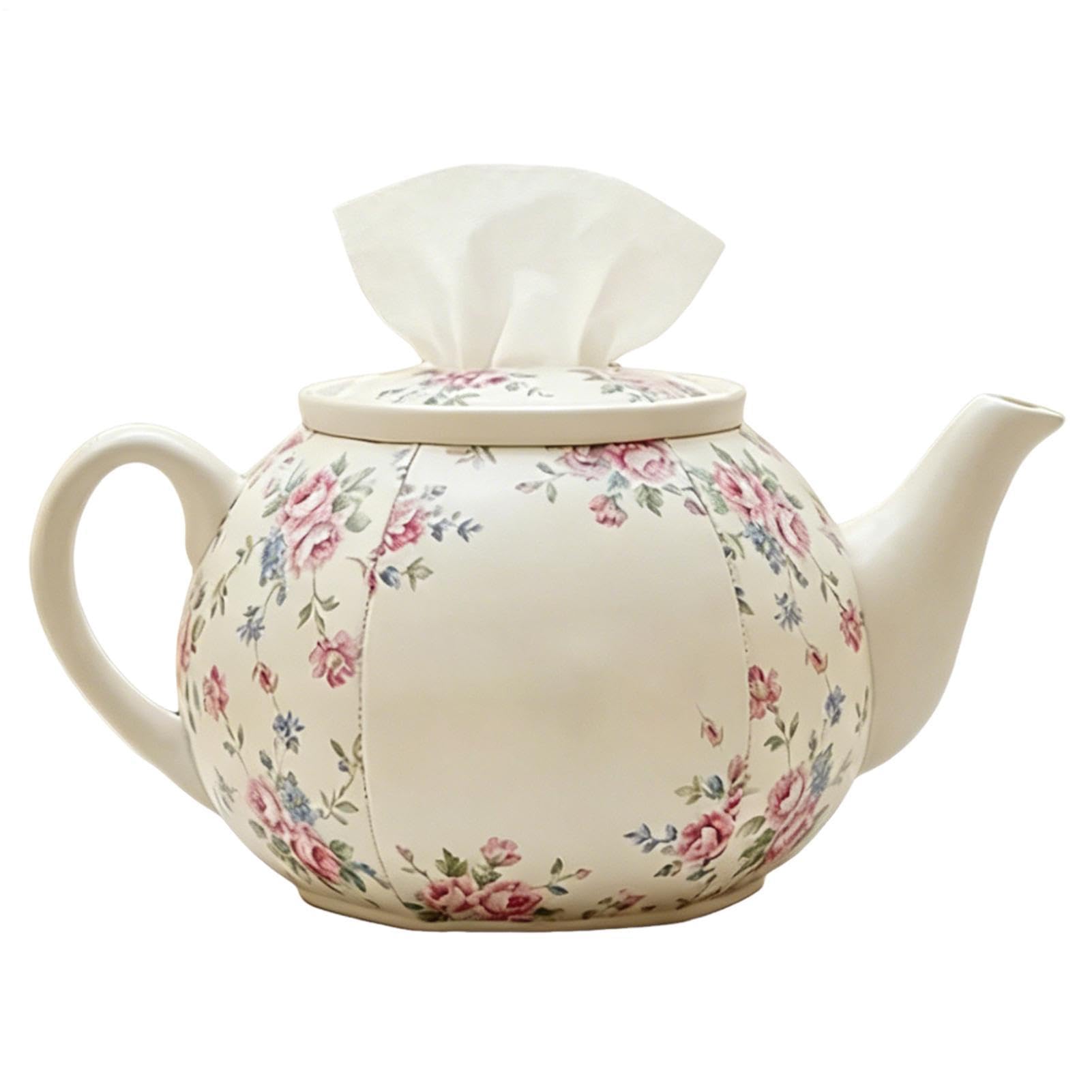 Soporte para pañuelos floral de mesa para cocina y dormitorio