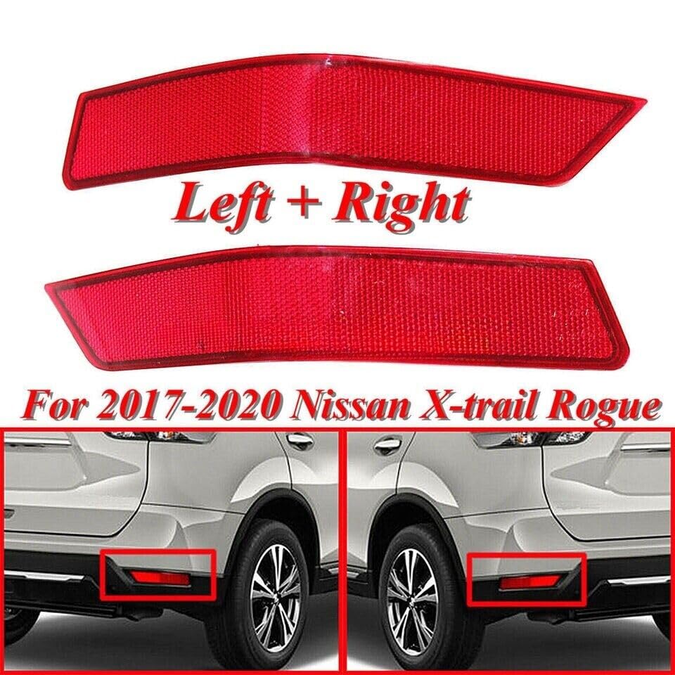 Image of Rear Bumper Reflector Fit for Nissan Rogue 2017 2018 2019 2020 Rear Bumper Reflector Tail Light 26560-6FV0A (Left + Right Side)