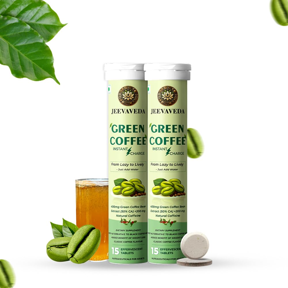 Jeevaveda Green Coffee for Weight Loss, Detox & Instant Energy |Sugar-Free| 15 Tablets (2 x 15 = 30 Tablets)-picture-28