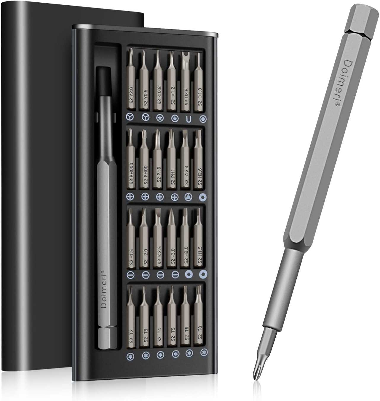 24-in-1 Small Precision Screwdriver Set, Made of Premium S2 Steel, Professional Mini Magnetic Repair Tool Kit by Doimeri