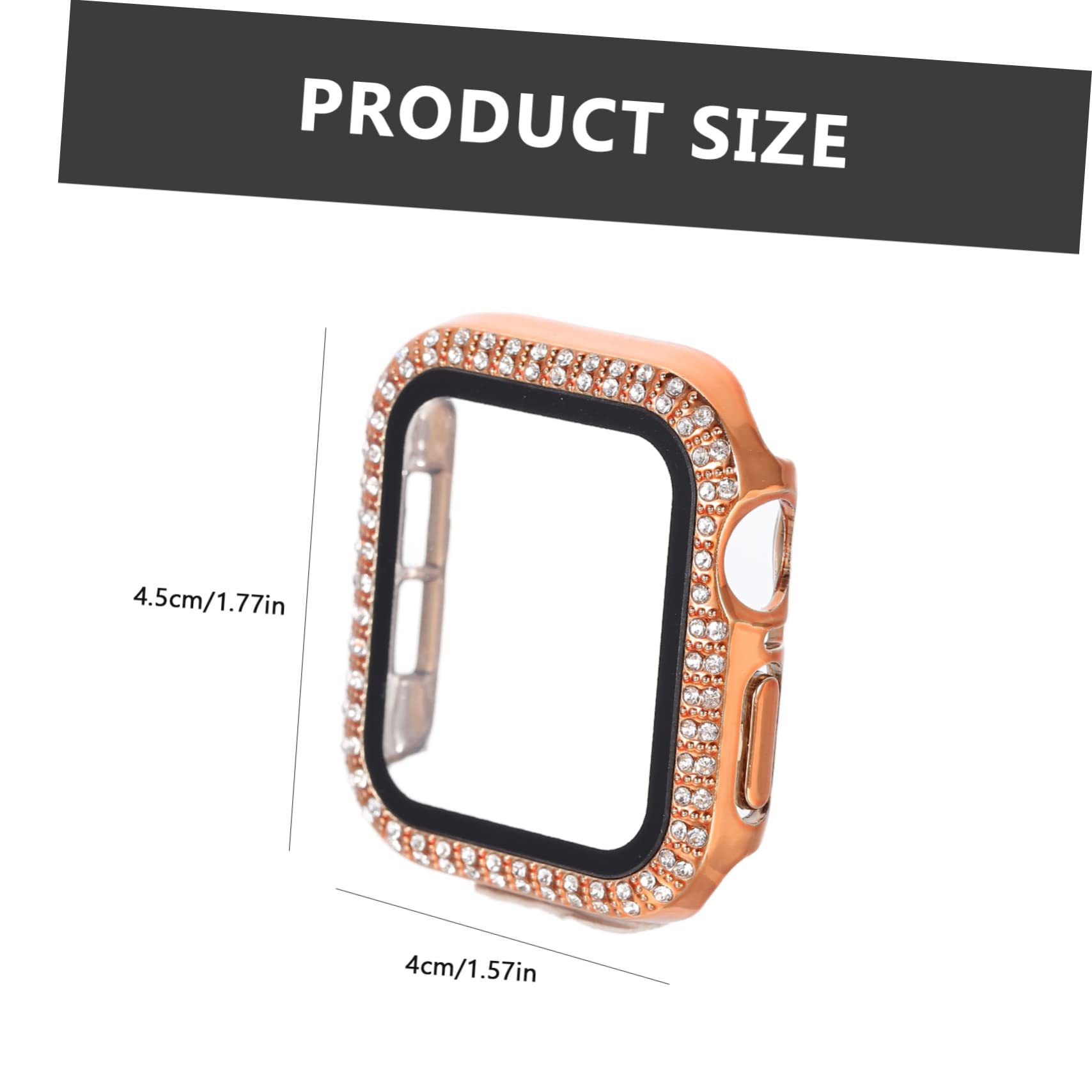 HEMOTON 20stücke Tempered Film Watch Shell Kompatibel Mit Anti-Kratzer Glänzende Bling-hülle Installieren Schützt Ihre Roségold Rosé
