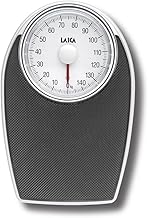 LAICA Mechanical Bathroom Scale - Max Load 150kg Weight Capacity, Non Slip Mat, Easy to Read Analogue Dial - White/Black