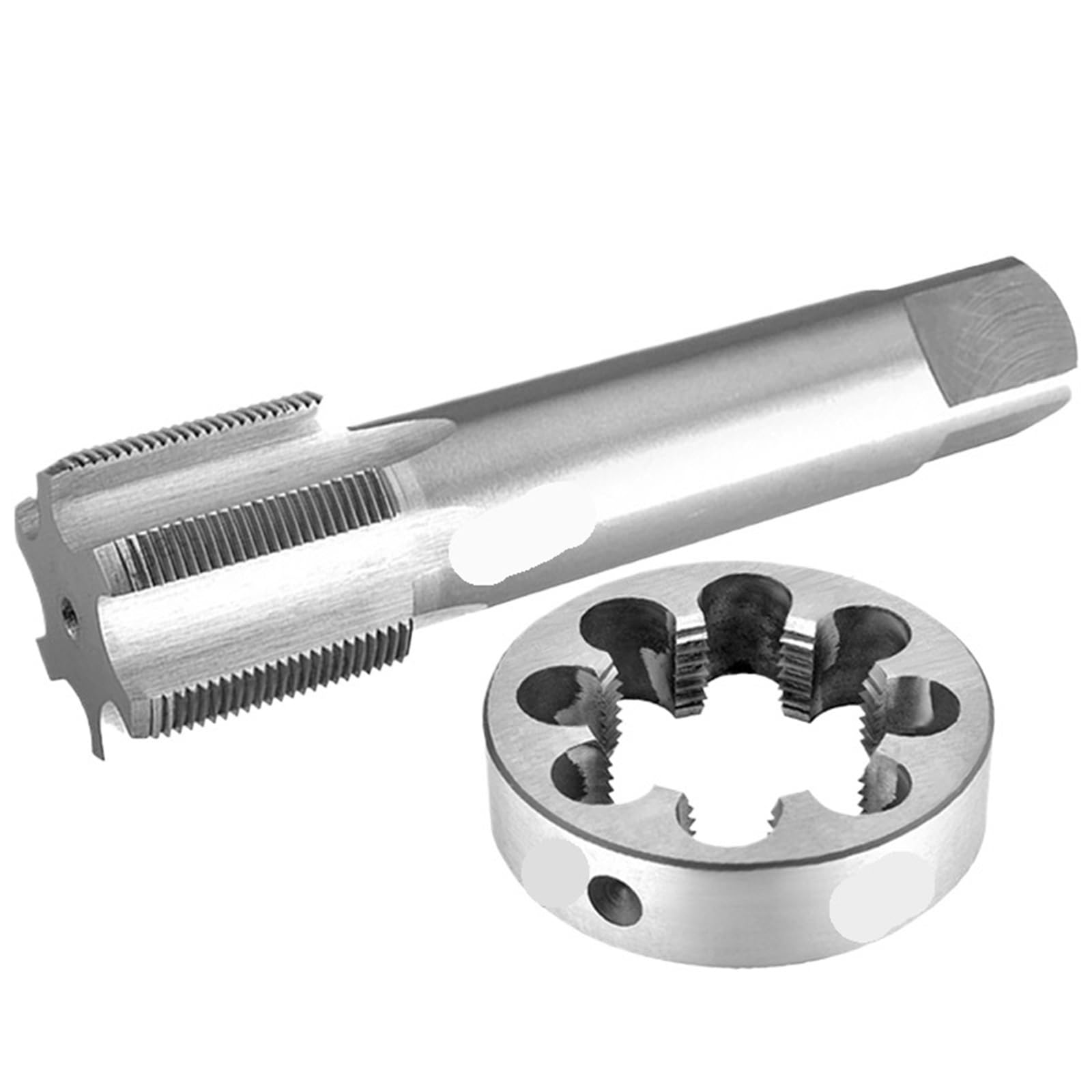Juego de machos y troqueles métricos M42X3 para mano derecha, rosca de máquina HSS M42 x 3 y redonda