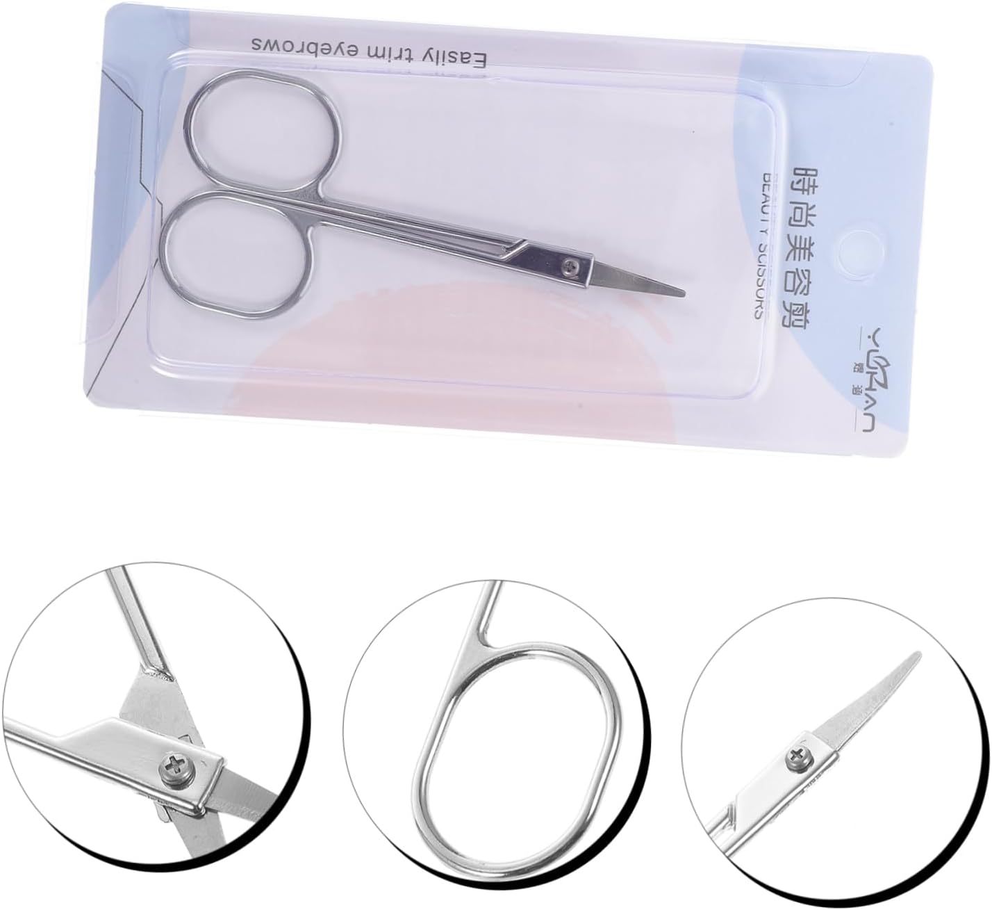 Ipetboom Eyebrow Trimmer for Women 6pc Stainless Steel Set Eyebrow Grooming Tool Easy to Use