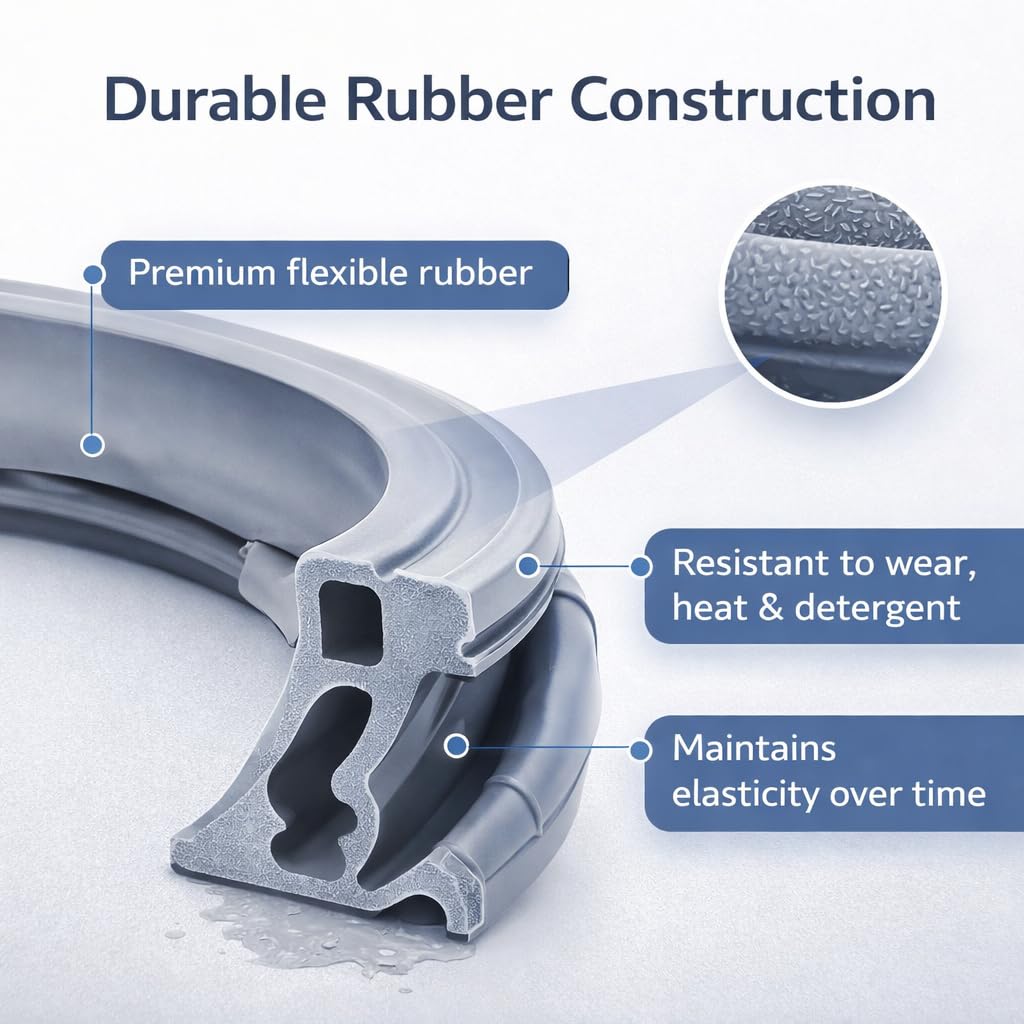 MDS47123608 WM8100HVA Washer Door Boot Gasket Seal Parts Compatible with LG Kenmore Washing Machine WM8000HVA/HWA, WM4070HVA/HWA,WM4270HWA