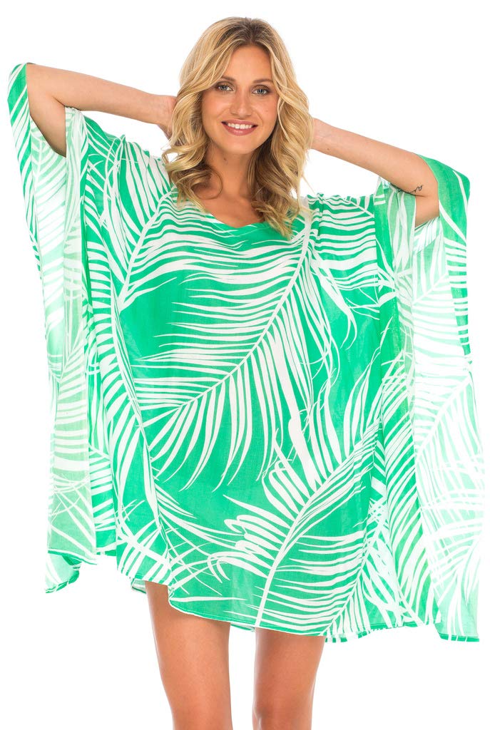 SHU-SHI Women's Floral Beach Cover Up - Lightweight Poncho Dress For Summer Vacations