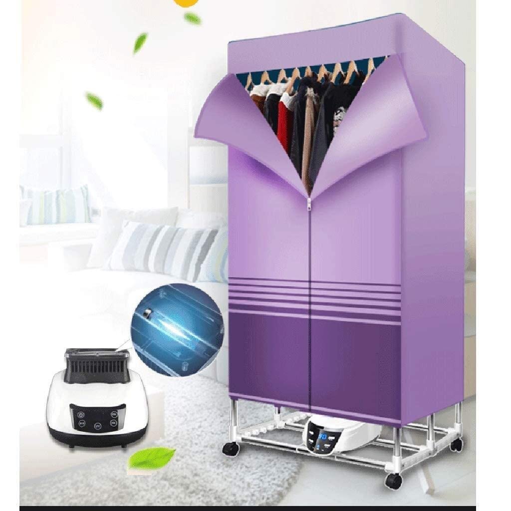 Estante de secado eléctrico plegable móvil de 1500 W con esterilización UV automática de secado rápido, armario multifunción de 240 minutos, control remoto, organizador de ropa y esterilizador