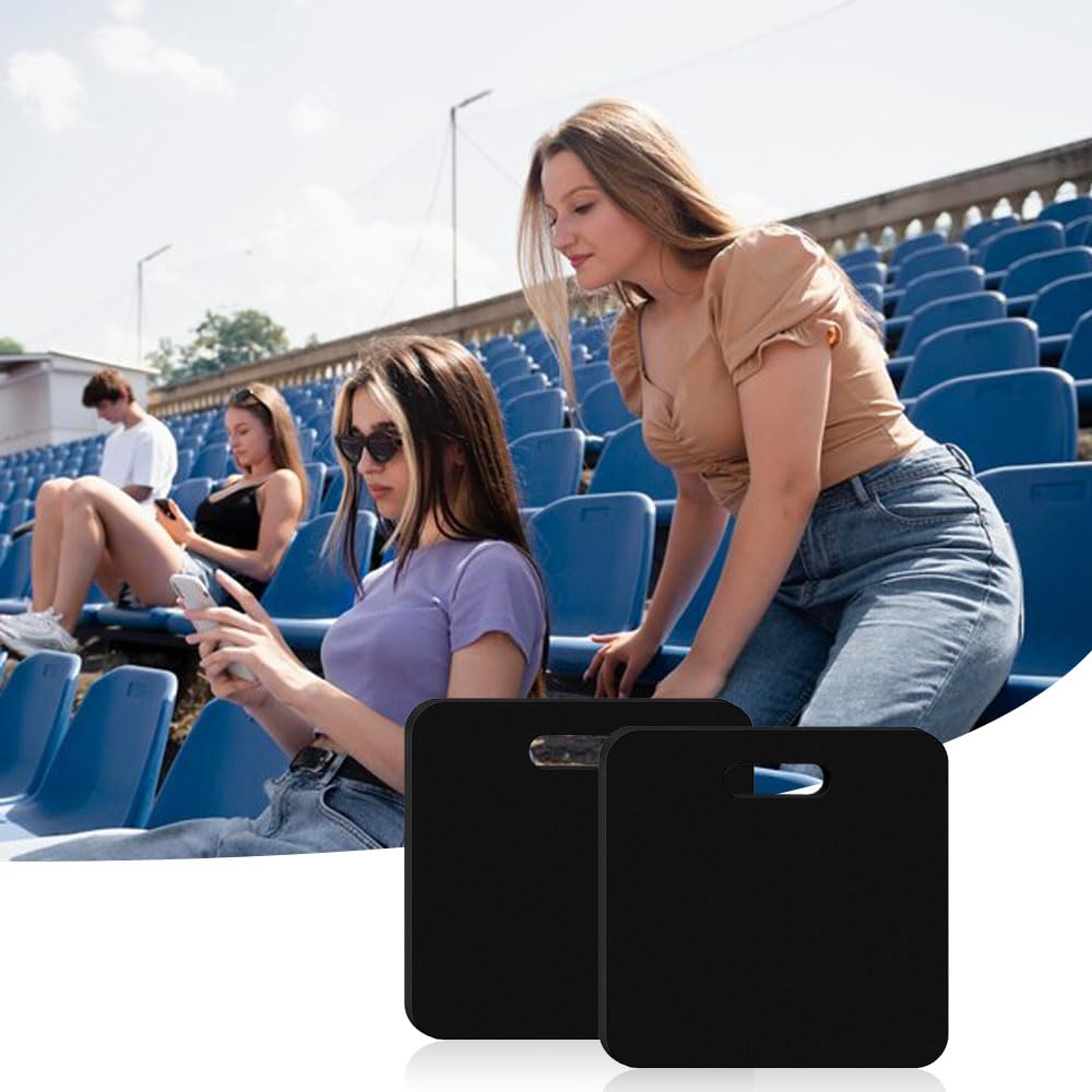Memory Foam Stadium Seat Cushion FASTMOMENT 2 Pcs Stadium Seat Cushions Water-Repellent Bleacher Seat Cushions Indoor & Outdoor Seat Cushion For Bleachers Portable Stadium Cushion For Stadium Seats For Bleachers