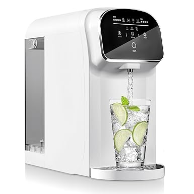 Portable UV Countertop Reverse Osmosis Water Filter, 5-Stage Water Filtration System, No Installation Need, 5:1 Pure to Drain, RO Water Purifier for Home Kitchen Office Portable UV Countertop Reverse Osmosis Water Filter, 5-Stage Water Filtration System, No Installation Need, 5:1 Pure to Drain, RO Water Purifier for Home Kitchen Office