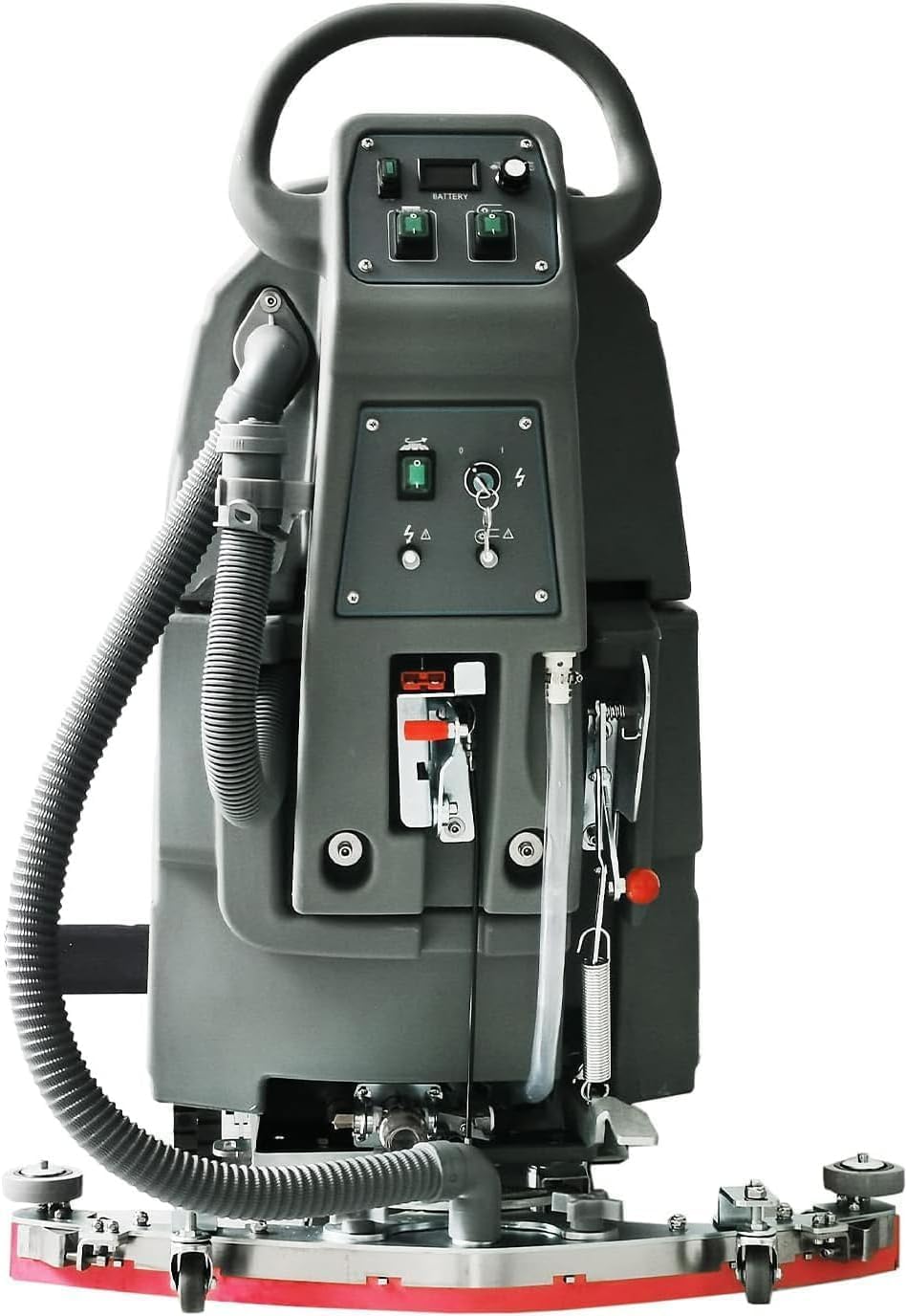 Self-Propelled Commerical Floor Scrubber Machine, Tile Floor Cleaning Machine - 20" Brush with 33" Squeegee 55L Tank for Shopping Mall/Warehouse/Hospital/Airport