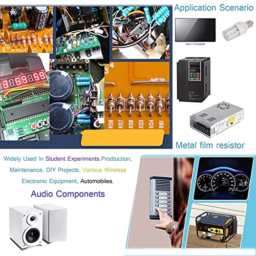 Cermant 1300Pcs 130Values 1/2W 1 Ohm-3M Ohm 1% Metal Film Fixed Resistor Kit Tolerance Resistor Assortment Kit With Storage Box #TOP6