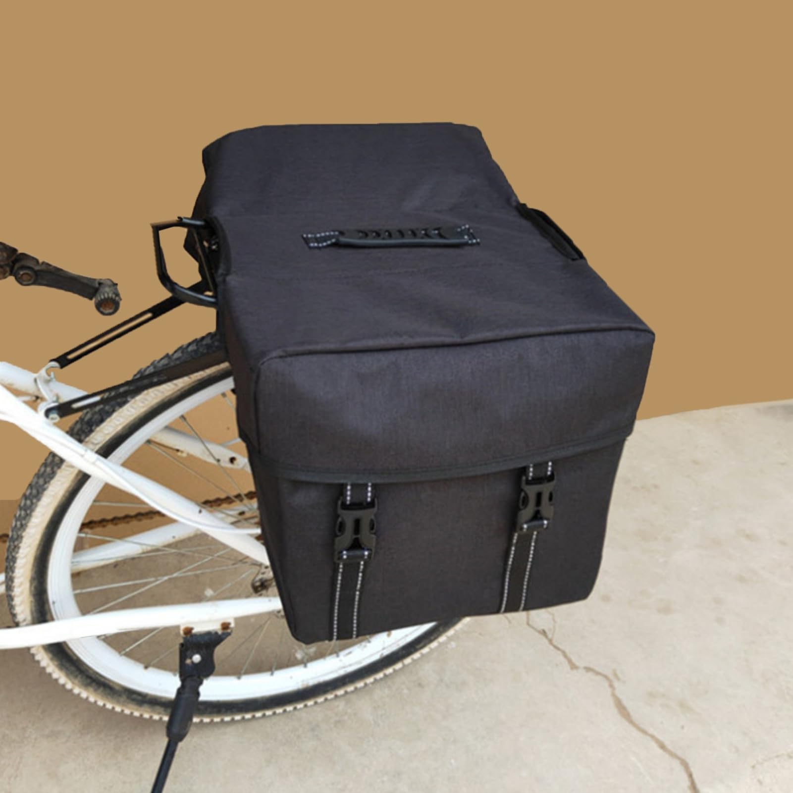 Bolsa trasera para bicicleta, 25 L, gran capacidad, reflectante, carcasa dura, ciclismo, carretera, montaña, maletero, bolsa de almacenamiento para asiento trasero, accesorios para bicicleta