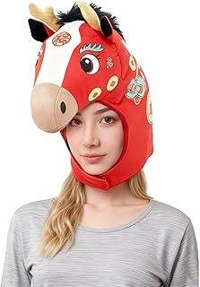 馬の頭の形をした帽子2026 | 馬 かぶりもの | ぬいぐるみ帽子 | コスプレ | 干支 被り物 | 大人 舞台パフォーマンス コンテンツクリエイター テーマイベント コレクター コミックコンベンション コスチュームパーティー 向け