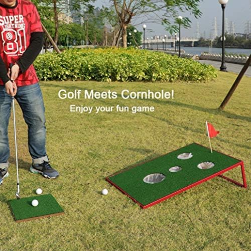 SPRAWL Golf Cornhole Set Exciting Golf Chipping Game Chip Shot Game for Tailgate Beach Backyard Man Cave
