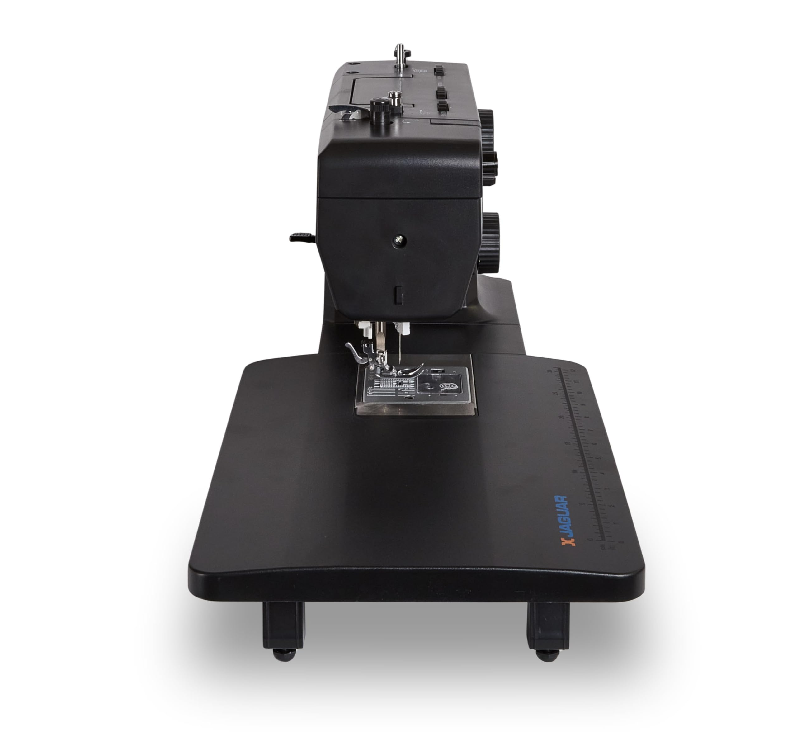Jaguar SJ-34E Macchina per Cucire Robusta Super Jeans | 34 Punti | Elettronica | Tavolo di Estensione | Infila-Ago Automatico | Spolina a Inserimento | Motore Servo | LED | Braccio Libero | Per Tessut