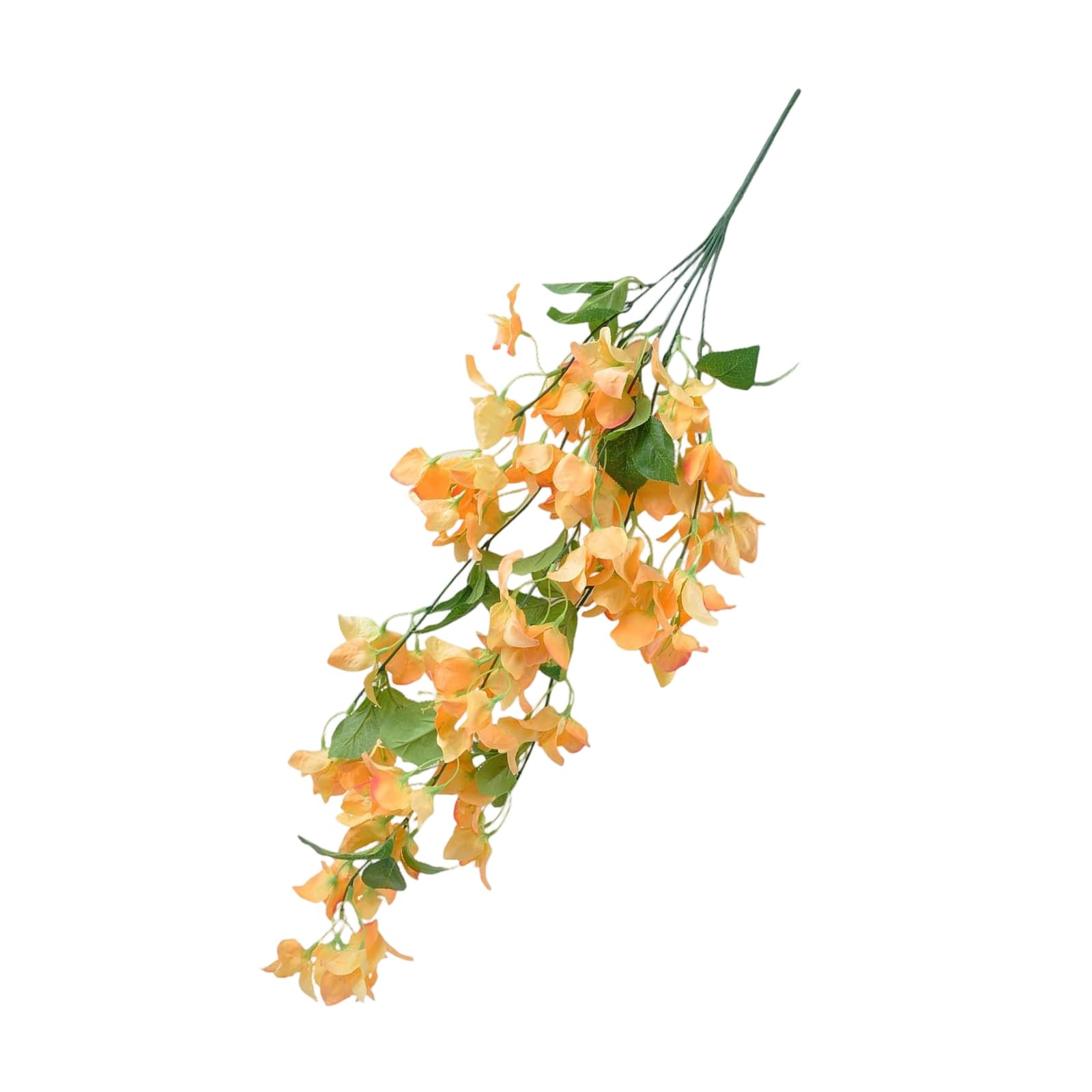 Silk-Like Flower Wall Drape with Cascading Bougainvillea Look, 31.5 in Indoor Decor for Party and Shop Display Artificial Bougainvillea Wall Drape Faux Flower Decor Cascading Floral Branch Silk Petals