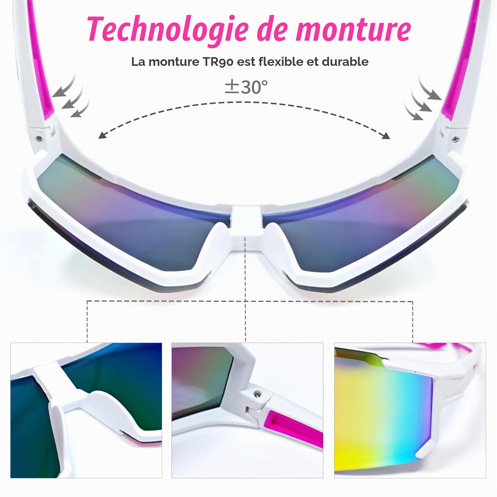 Rave Lunettes de soleil rapides Protection UV400 Coupe-vent Cyclisme Course