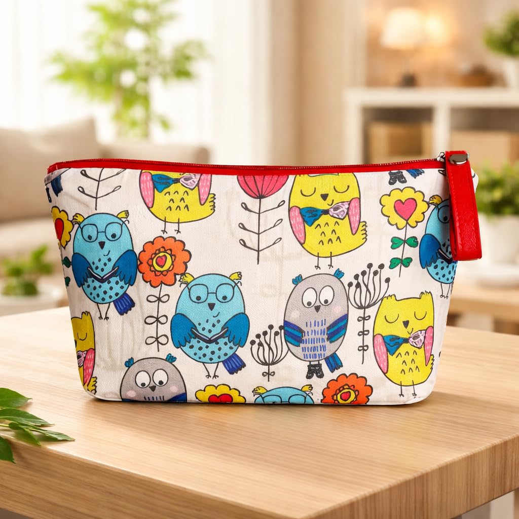 Stylish Women Makeup Pouch | Travel Cosmetic Organizer Bag for Girls | Waterproof Canvas Vanity Kit for Daily Use-image-40