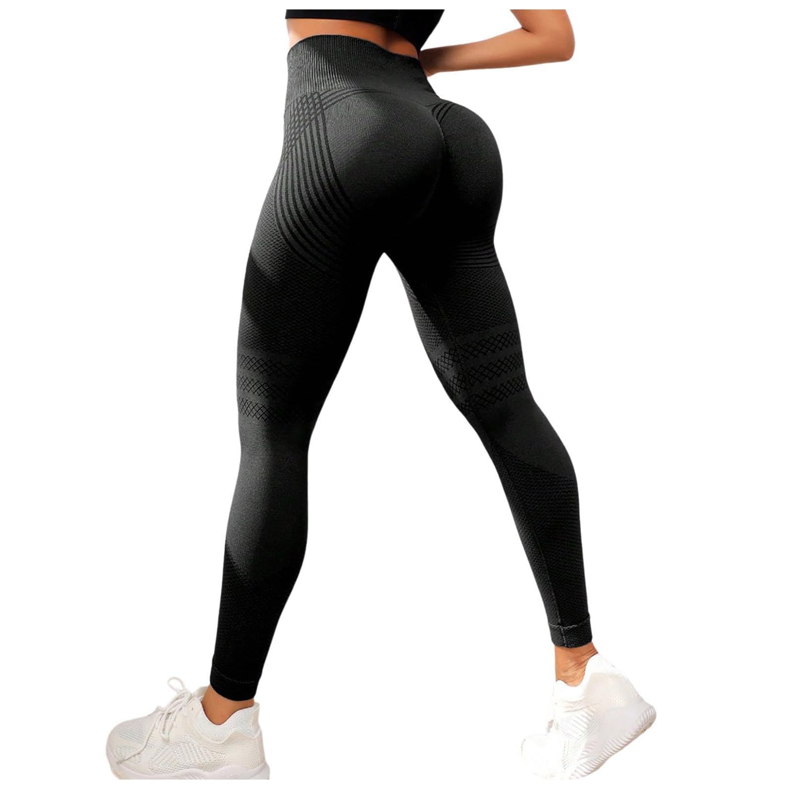 Luveon Women's Original 3D Anti-Cellulite Leggings, 3D Anti-Cellulite Leggings, Compression Leggings – Slimming High Waisted Seamless Yoga Fitness Sport Trousers