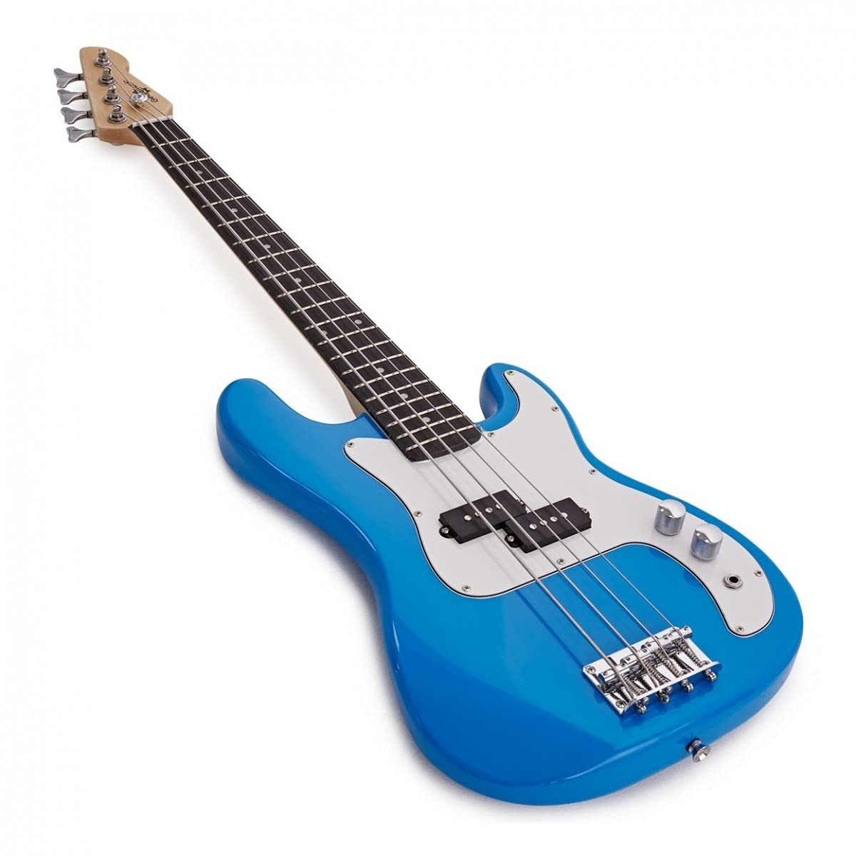 Basso Elettrico 3/4 Junior LA di Gear4music Blu con Accessori | Per giovani principianti, pickup humbucker split coil, borsa, cinghia e cavo inclusi