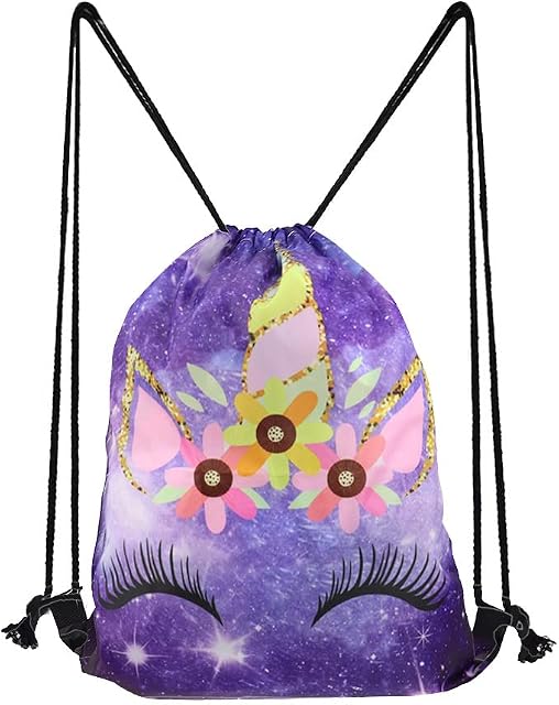 Siwinparts Personalised Kids Drawstring Bag for Girls Gym Bag for Girls and Women Swimming Bags for Kids Girls PE Bags for School for Girls Football Gym School Bag for Boys Girls