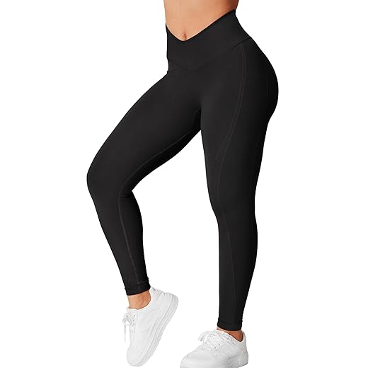 YEOREO Workout Leggings for Women V Waist Scrunch Gym Leggings Butt Lifting Seamless Yoga Pants