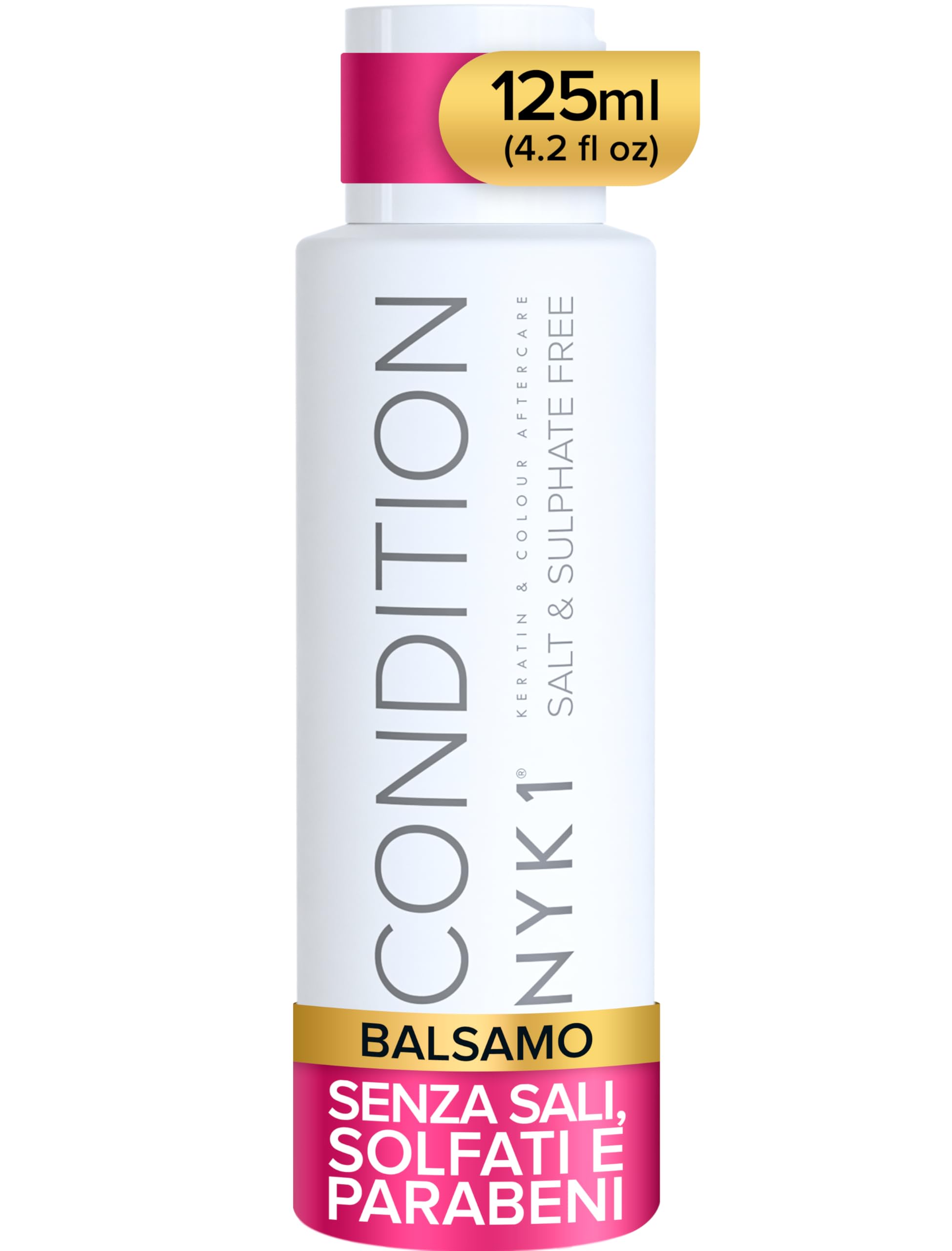 NYK1 Balsamo Senza Sale E Solfati (500ml) Balsamo Per Capelli Senza Solfati Per Extension, Colore A Trattamento Alla Cheratina - Idratazione Profonda E Cura Biologica Per Tutti I Tipi Di Capelli